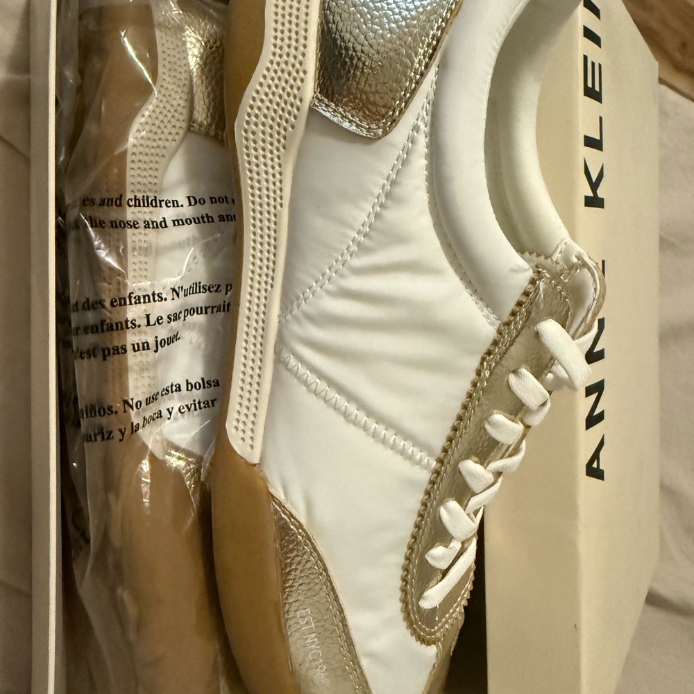 Anne Klein White Multi Sneakers